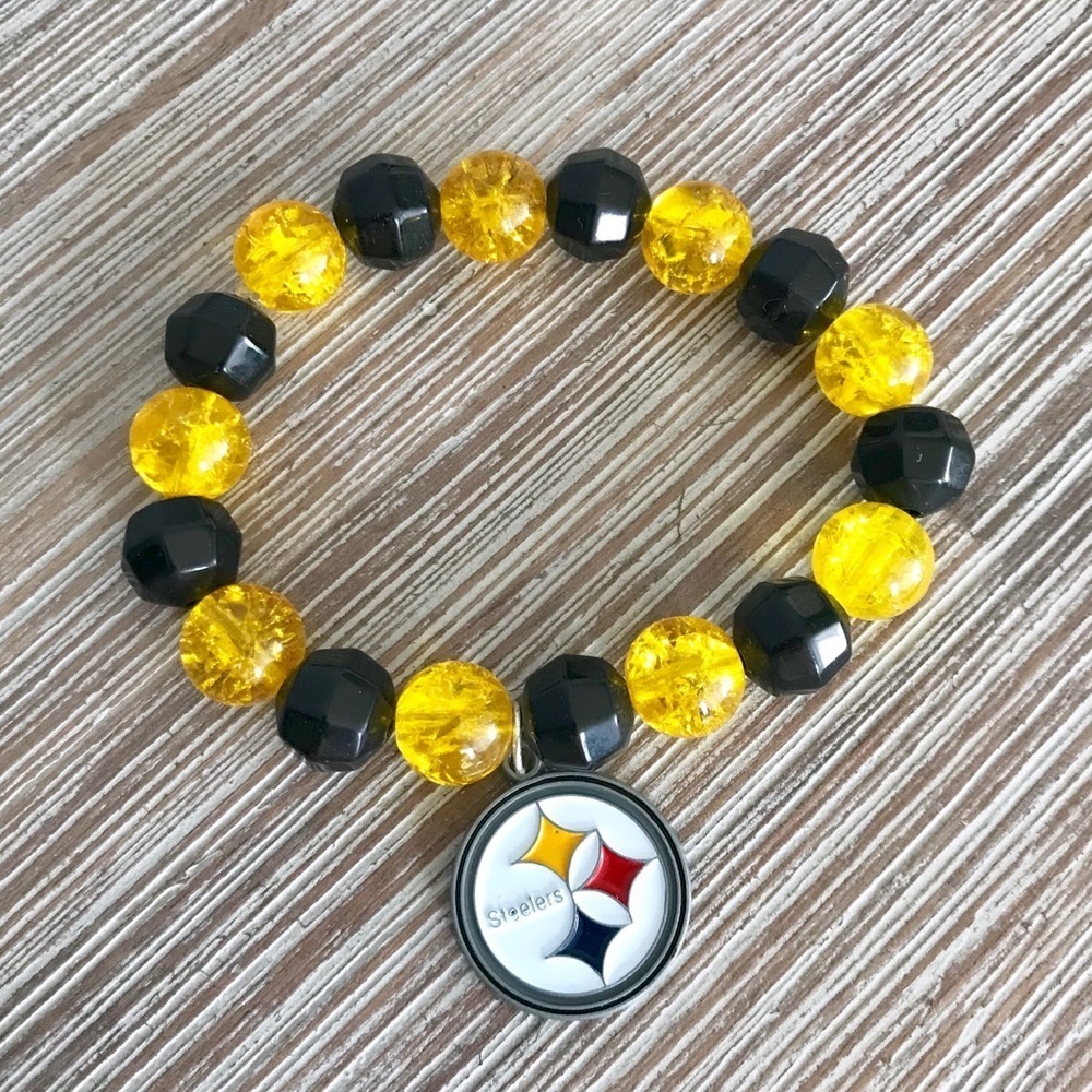 Steelers beaded bracelet